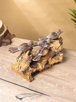 Сувенир интерьерный «Птички на ветке», 35×20×13 см, дерево