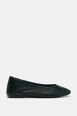 LEATHER BALLET FLATS - Zara фото 7