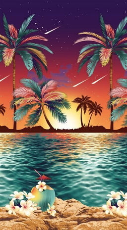 Полотенце банное Гавайи 80*150 см. вафля хлопок 100%