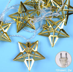 Гирлянда светодиодная 2 м 10 LED Звезда / GN10 /уп 100/
