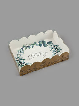 Цена за 5 шт. Коробка для печенья, кондитерская упаковка с пластиковой крышкой, «Крафт», 20×30×8 см