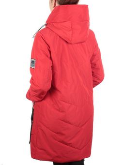 Z619-1 RED Пальто демисезонное женское (100 гр. синтепон) - Фабричный китай фото 4