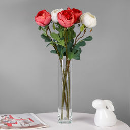 Ваза «Ротонда-2», 640 мл, 30×6 см, стекло, прозрачная