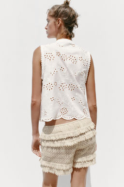 SHIRT WITH CUTWORK EMBROIDERY