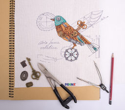 Набор для вышивания PANNA M-1871 Птица механическая 28 х 22 см