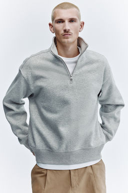 Sudadera con media cremallera Loose Fit - H&m фото 6