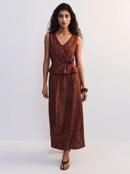 Блуза из вискозы с треугольным вырезом ZR2605012009-257 / Zarina фото 2