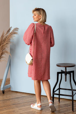 Платье МП-2211 клетка красная - Took a look фото 7
