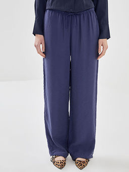 Kad?n Beli Lastikli D?z Pantolon