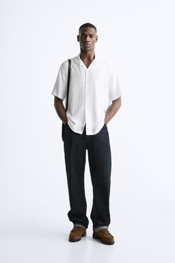 TEXTURED VISCOSE BLEND SHIRT - Zara фото 18