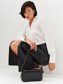 Блузка из сатина с V вырезом OD-807-1 белый OD-807-1 - Tantino фото 10