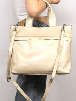 Сумка женская натуральная кожа RM-SH-8203, 1отд+карм/перег, плечевой ремень, бежевый SALE 261760 - Adelia фото 5