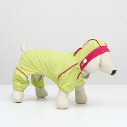 Комбинезон для собак,демисезонный с сумкой, размер L (ДС 33, Ог 45, ОШ 30 см), салатовый - Simaland фото 16
