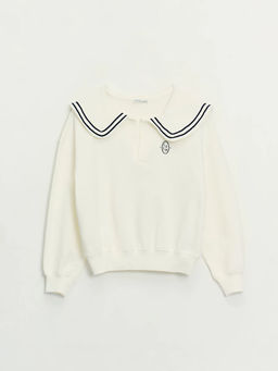 Толстовка из хлопка с отложным воротником / Zarina  фото 9