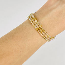 Бусины для украшений из Рутилового кварца (130 бусин) 39 см