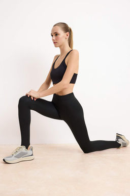 Siyah Dalg?c/Scuba Fuzo Yoga/Pilates Tayt THMSS26TY00014