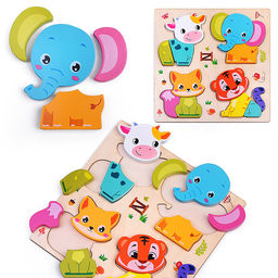 Пазл-вкладыш "Веселые зверята"