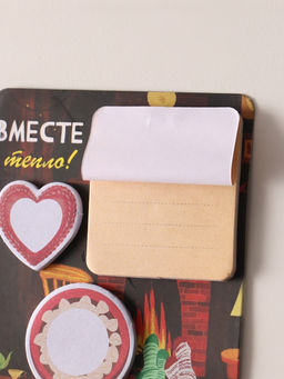 Цена за 2 шт. Магнит на холодильник с блоком для записей и стикерами Вместе тепло!, 10?12 см - Simaland фото 3