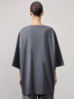 Футболка оверсайз из плотного хлопка / Zarina  фото 6