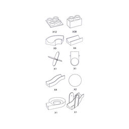 Конструктор "Горка" (73 дет.) в коробке