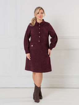 NOVITA Платье 1374 из эластичного микровельвета (Вискоза 55%)  фото 3