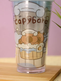 Тамблер iLikeGift "Capybara foam", blue (450 мл)