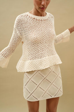 FALDA PATCHWORK CROCHET / Crudo - Zara фото 7