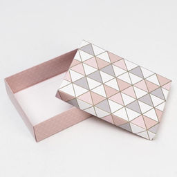 Цена за 5 шт. Коробка подарочная Треугольники, 21 х 15 х 5 см - UPAK LAND фото 3