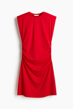 Vestido interlock con hombreras