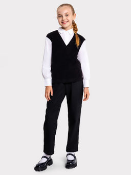 Джемпер-обманка для девочек в черном оттенке - Mark formelle фото 2