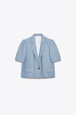 CROPPED SHORT SLEEVE BLAZER - Zara фото 7