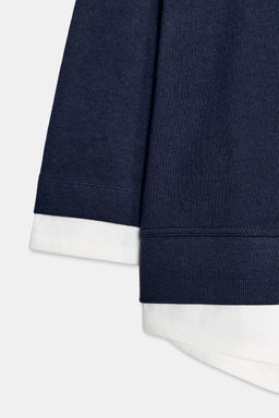 SUDADERA COMBINADA MANGA LARGA / Marino - Zara фото 7