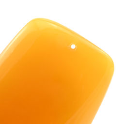 Кулон из янтаря прямоугольник 37*57мм, цв.карамельный