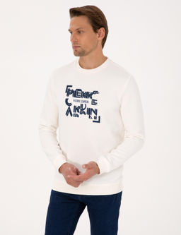 Ekru Regular Fit Sweatshirt - Pierre cardin фото 3