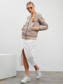 Женский бомбер "ED-06" бежевый