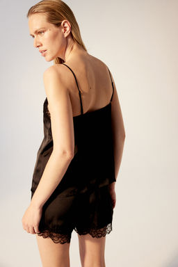 Pijama de saten con encaje - H&m фото 4