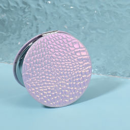 Зеркало складное «Крокодил», d=7.5 см, цвет нежно - розовый