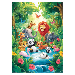 ФРЕЯ Пазл 80 элемент. PZL-80/01 Веселье в джунглях