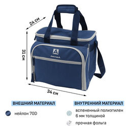 Термосумка "Арктика", с набором для пикника на 4 человека, 13.5 л, 31 х 34 х 24 см