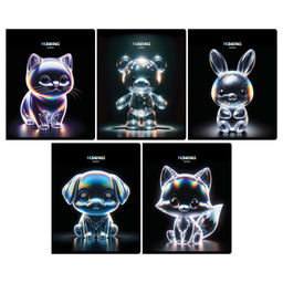 Цена за 2 шт. Тетрадь 48л. BG "Glow" клетка (Т5ск48_тф 60332) тиснение фольгой