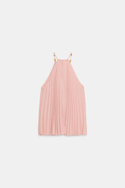 TOP HALTER PLISADO ABALORIOS / Rosa palo - Zara фото 7