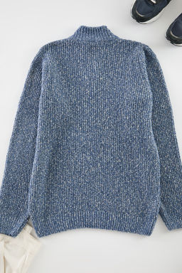 Trendyolmilla Man Antrasit Casual Unisex Regular Fit Yar?m Bal?kc? Yaka K?rc?ll? Triko Kazak TMNAW25KZ00019  фото 6