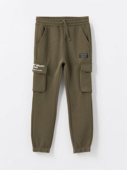 Beli Lastikli Bask?l? Erkek ?ocuk Jogger E?ofman Alt?