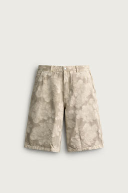 BERMUDA BAGGY FIT JACQUARD FLORAL / Tostado - Zara фото 6