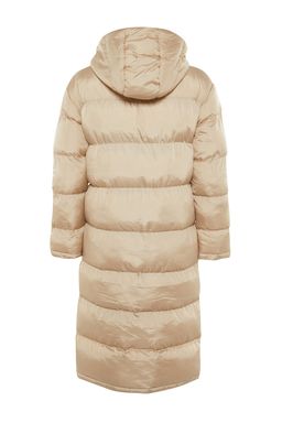 TRENDYOLMILLA Bej Kapusonlu Su Itici Uzun Sisme Mont TWOAW23MO00154  фото 16