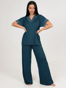 033 ДОМАШНИЙ КОСТЮМ ЖЕНСКИЙ (брюки) (Изумрудный) - А-дина фото 2