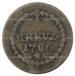 1/4 крейцера 1786 года Германские государства  Пфальц