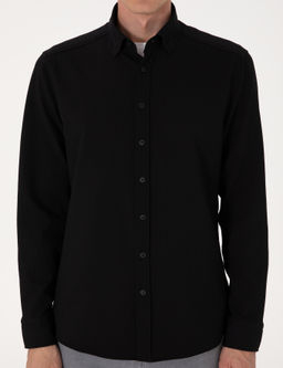 Siyah Slim Fit Uzun Kollu G_mlek - Pierre cardin фото 6