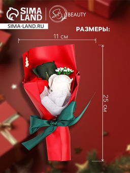 Новогодний букет мыльных микс роз, 3 шт. - SB BEAUTY фото 2