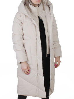 8836 LT. BEIGE Пальто зимнее женское (150 гр. холлофайбер)